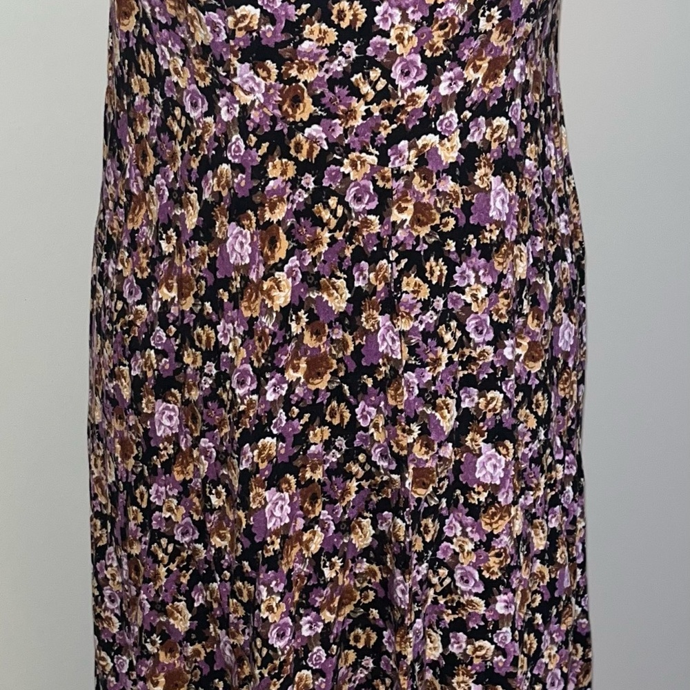 Vintage All That Jazz ankle Dress Women Black Floral Sleeveless Scoop Ne… - Picture 7 of 9
